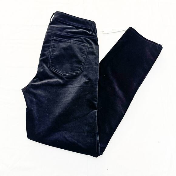 Talbots Velveteen Straight Leg Pant High Waist Full Length Denim Jean Size 4 NWT - Picture 9 of 9